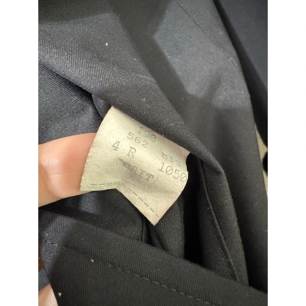 Burberry Womens Trench Coat Sz 4 Designer Luxury Plaid Black READ DESCRIPTION - Picture 7 of 16